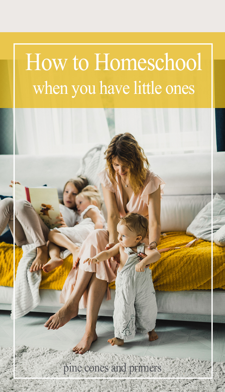 How to homeschool when you have a baby or toddler - Pine Cones and Primers